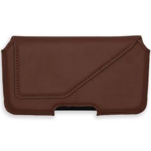 Accezz Real Leather Belt Case - Maat XL - Bruin