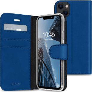 Accezz Wallet Softcase Bookcase iPhone 13 - Donkerblauw