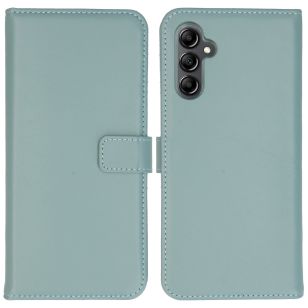 Selencia Echt Lederen Bookcase Samsung Galaxy A14 (5G) - Air Blue