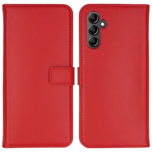 Selencia Echt Lederen Bookcase Samsung Galaxy A14 (5G) - Rood