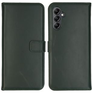 Selencia Echt Lederen Bookcase Samsung Galaxy A14 (5G) - Groen