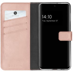 Selencia Echt Lederen Bookcase Samsung Galaxy A32 (5G) - Roze