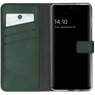 Selencia Echt Lederen Booktype Samsung Galaxy A32 (5G) - Groen