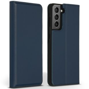 Accezz Premium Leather Slim Bookcase Samsung Galaxy S21 - Donkerblauw