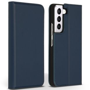 Accezz Premium Leather Slim Bookcase Samsung Galaxy S22 - Donkerblauw