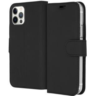 Accezz Industry Packaged Wallet Softcase Bookcase iPhone 12 (Pro) - Zwart