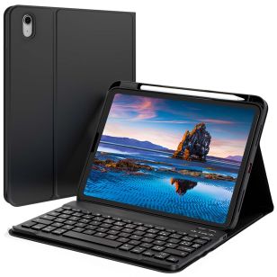 Accezz AZERTY Bluetooth Keyboard Bookcase iPad 10 (2022) 10.9 inch - Zwart