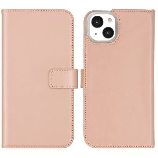 Selencia Echt Lederen Booktype iPhone 14 Plus - Dusty Pink