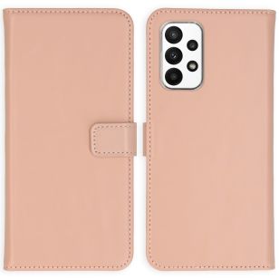 Selencia Echt Lederen Booktype Samsung Galaxy A23 (5G) - Dusty Pink