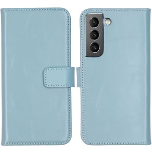Selencia Echt Lederen Bookcase Samsung Galaxy S22 - Air Blue