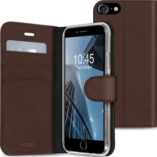 Accezz Wallet Softcase Bookcase iPhone SE (2022 / 2020) / 8 / 7 / 6(s) - Donkerbruin
