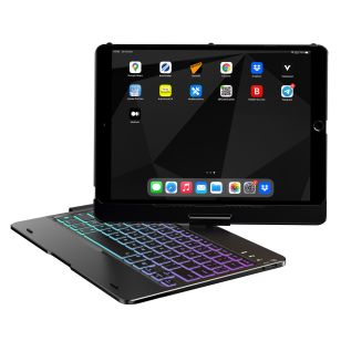 Accezz 360 Slim Keyboard Bookcase QWERTY iPad 10.2 (2019/2020/2021) - Zwart