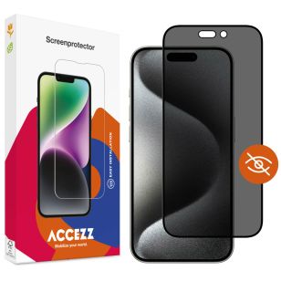 Accezz Gehard Glas Privacy Screenprotector iPhone 15 Pro Max