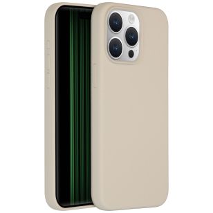 Accezz Liquid Silicone Backcover iPhone 15 Pro Max - Stone