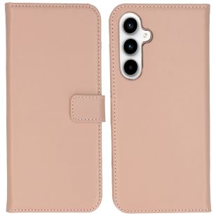 Selencia Echt Lederen Bookcase Samsung Galaxy A55 - Dusty Pink