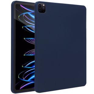 Accezz Liquid Silicone Backcover met penhouder iPad Pro 12.9 (2022) / Pro 12.9 (2021) / Pro 12.9 (2020) - Donkerblauw