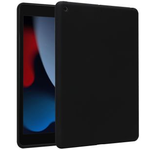 Accezz Liquid Silicone Backcover iPad 9 (2021) 10.2 inch / iPad 8 (2020) 10.2 inch / iPad 7 (2019) 10.2 inch - Zwart