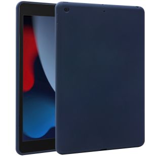 Accezz Liquid Silicone Backcover iPad 9 (2021) 10.2 inch / iPad 8 (2020) 10.2 inch / iPad 7 (2019) 10.2 inch - Donkerblauw