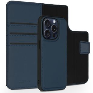 Accezz Premium Leather 2 in 1 Wallet Bookcase iPhone 15 Pro - Donkerblauw