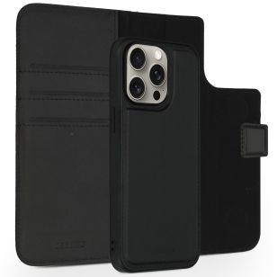 Accezz Premium Leather 2 in 1 Wallet Bookcase iPhone 15 Pro Max - Zwart