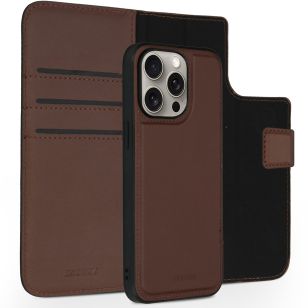 Accezz Premium Leather 2 in 1 Wallet Bookcase iPhone 15 Pro Max - Bruin