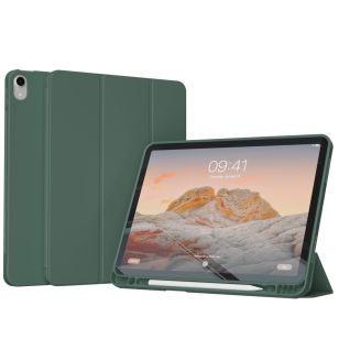Accezz Smart Silicone Bookcase iPad Air 6 (2024) / Air 5 (2022) / iPad Air 4 (2020) - Donkergroen