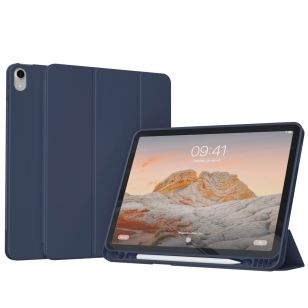 Accezz Smart Silicone Bookcase iPad Air 6 (2024) / Air 5 (2022) / iPad Air 4 (2020) - Donkerblauw