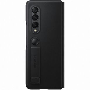 Samsung Leather Flip Cover Galaxy Z Fold3 - Zwart
