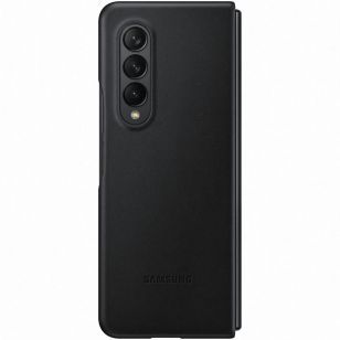 Samsung Leather Backcover Galaxy Z Fold3 - Zwart