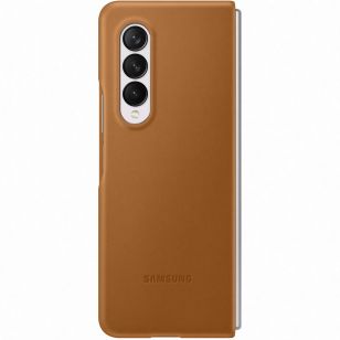 Samsung Leather Backcover Galaxy Z Fold3 - Bruin
