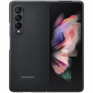 Samsung Aramid Standing Backcover Galaxy Z Fold3 - Zwart