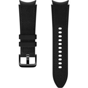 Samsung Hybrid Leather Band S/M Galaxy Watch / Watch 3 / Watch 4 / Active 2 / Classic 4 : 40-41-42-44mm - Zwart