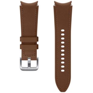 Samsung Originele Hybrid Leather Band S/M Galaxy Watch / Watch 3 / Watch 4 / Active 2: 40-41-42-44mm - Bruin