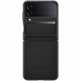 Samsung Leather Backcover Galaxy Z Flip 4 - Black