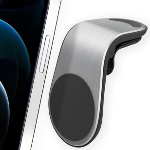 Accezz Telefoonhouder auto iPhone 13 Pro Max - Universeel - Ventilatierooster - Magnetisch - Zilver