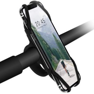 Accezz Telefoonhouder fiets Samsung Galaxy S20 - Verstelbaar - Universeel - Zwart