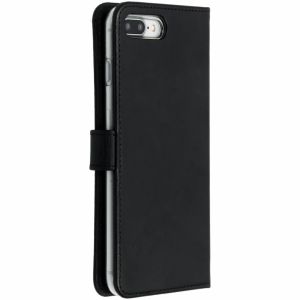 Selencia Echt Lederen Bookcase iPhone 8 Plus / 7 Plus - Zwart