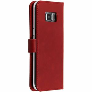 Selencia Echt Lederen Bookcase Samsung Galaxy S8 - Rood