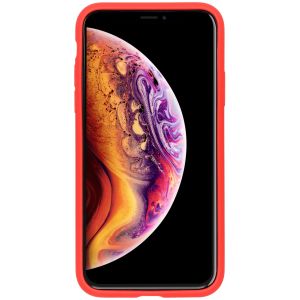 Accezz Liquid Silicone Backcover iPhone Xs / X - Rood