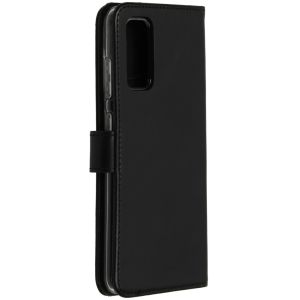 Selencia Echt Lederen Bookcase Samsung Galaxy S20 - Zwart