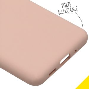 Accezz Liquid Silicone Backcover Samsung Galaxy S20 Ultra - Roze
