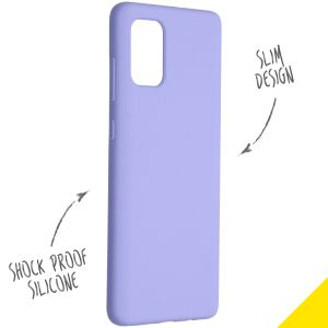 Accezz Liquid Silicone Backcover Samsung Galaxy A71 - Paars