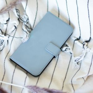 Selencia Echt Lederen Bookcase Samsung Galaxy S10 - Lichtblauw