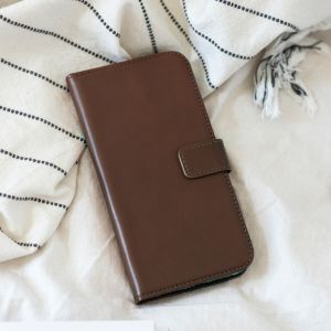 Selencia Echt Lederen Bookcase Samsung Galaxy S20 Plus - Bruin