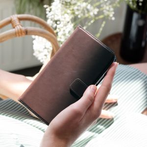 Selencia Echt Lederen Bookcase Huawei P Smart - Bruin