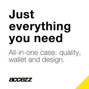Accezz Wallet Softcase Bookcase iPhone 12 Mini - Zwart
