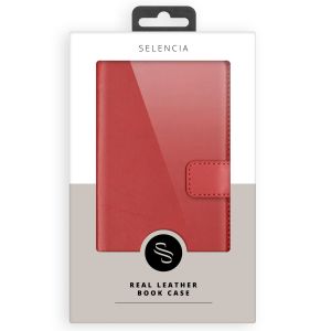 Selencia Echt Lederen Bookcase Samsung Galaxy A42 - Rood