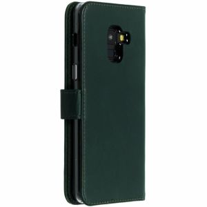 Selencia Echt Lederen Bookcase Samsung Galaxy A8 (2018) - Groen