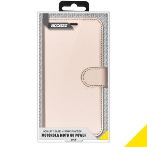 Accezz Wallet Softcase Bookcase Motorola Moto G8 Power - Goud