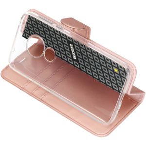 Accezz Wallet Softcase Bookcase Motorola Moto G7 Power - Rosé Goud